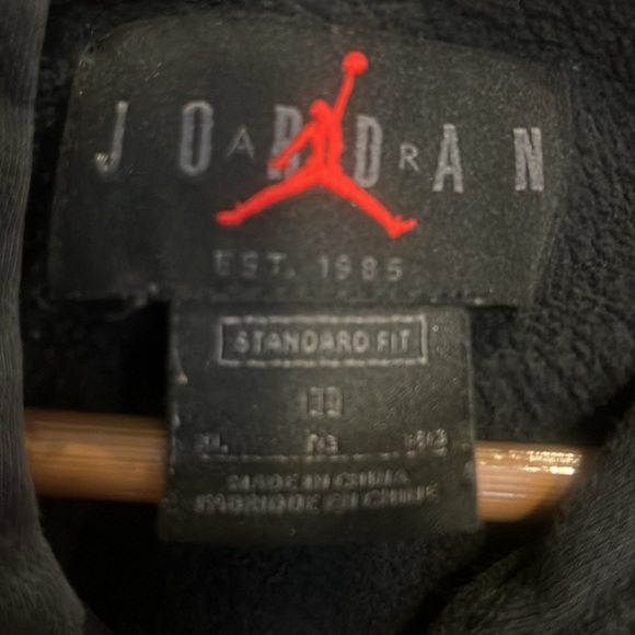 Nike AIR JORDAN MEN’s Jumpman Holiday HOODIE BLACK SWEATSHIRT SIZE XL - Picture 4 of 10